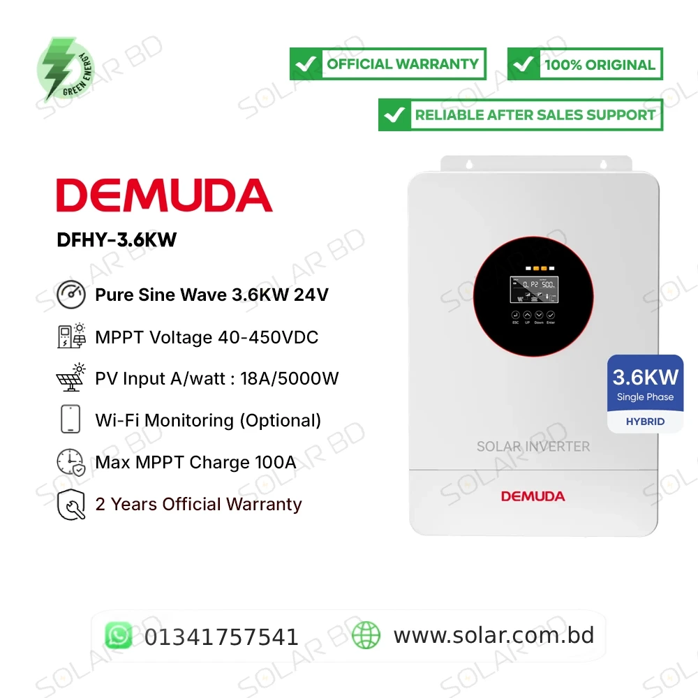 DEMUDA 3.6KW 24V Hybrid Solar Inverter DFHY-3.6KW