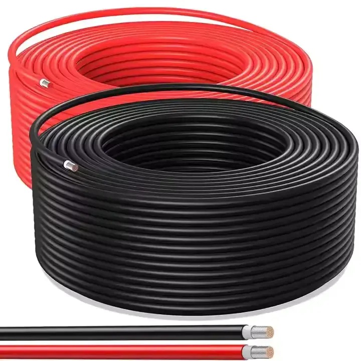 Imported 4RM (4mm²) UV Resistance Tinned Pure Copper PV Cable (Red+Black) Pair