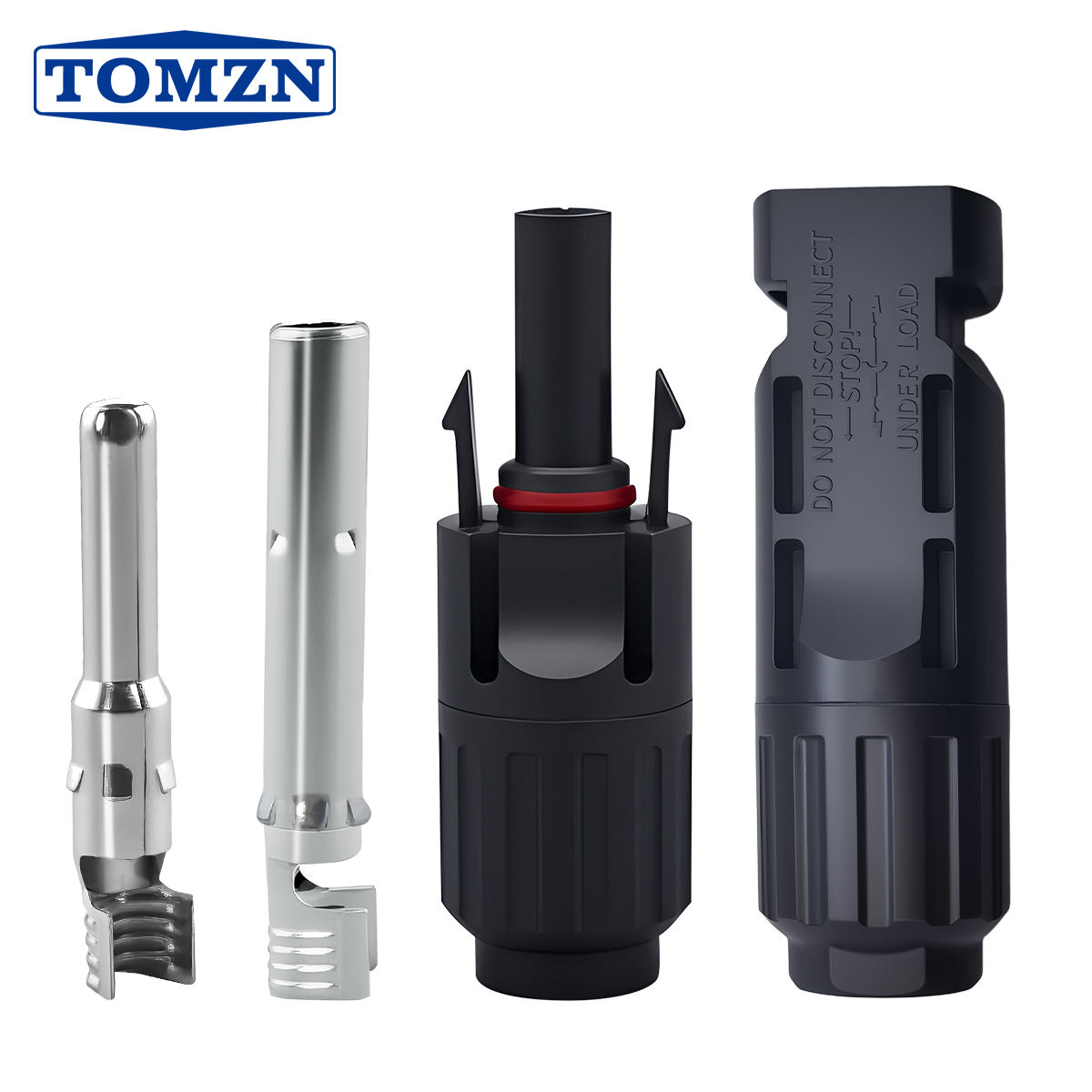 TOMZN Solar MC4 Connector Set 32A 1000V Board & Wire End Waterproof PV Terminal